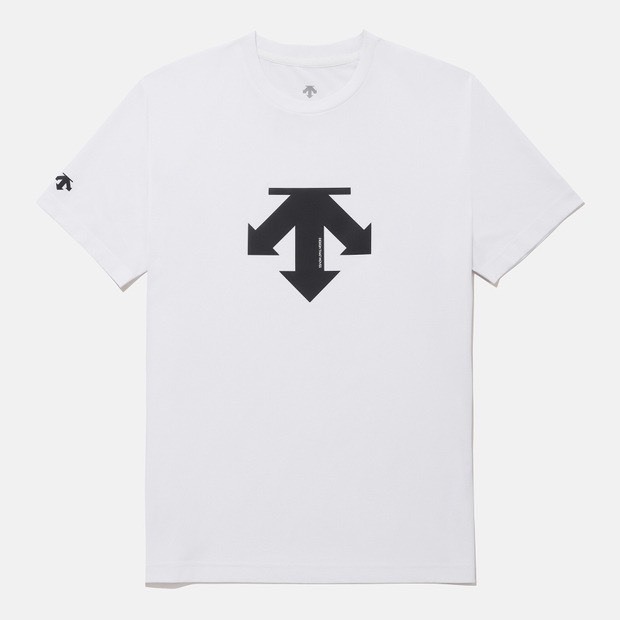 DESCENTE 迪桑特 經典大LOGO款 短袖 白色