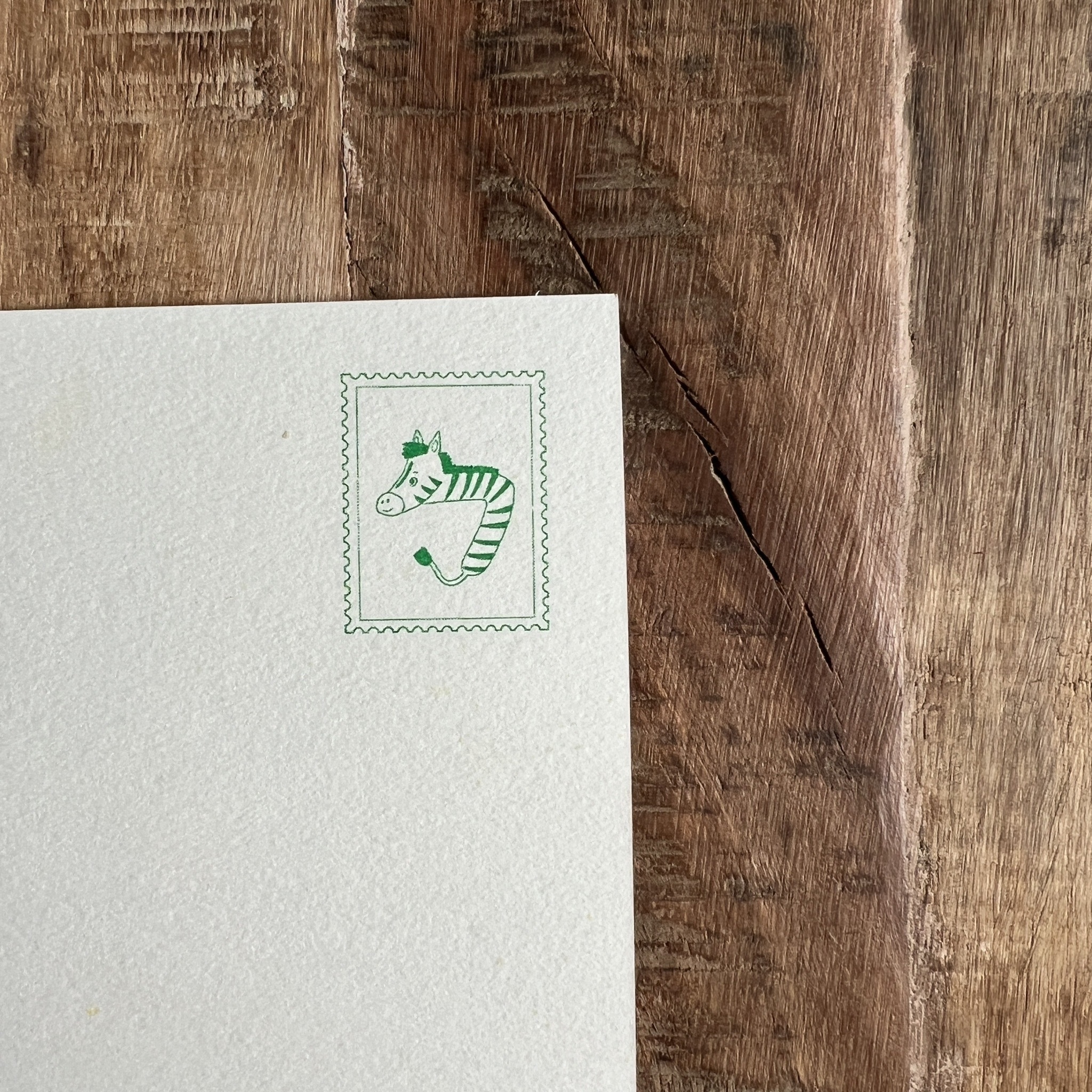 斑馬的「ㄅ」/孔版印刷明信片