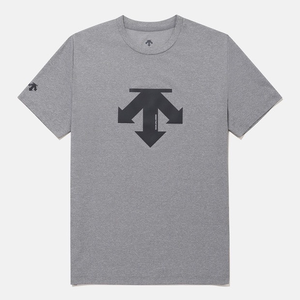 DESCENTE 迪桑特 經典大LOGO款 短袖 灰色