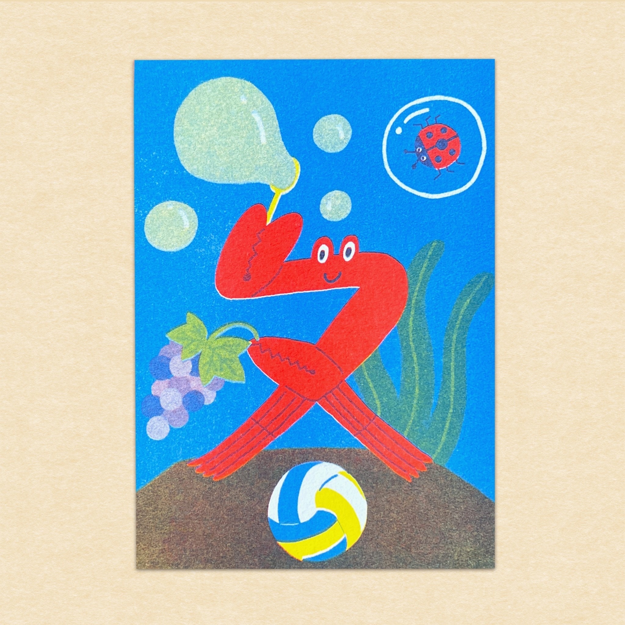 螃蟹的「ㄆ」/孔版印刷明信片