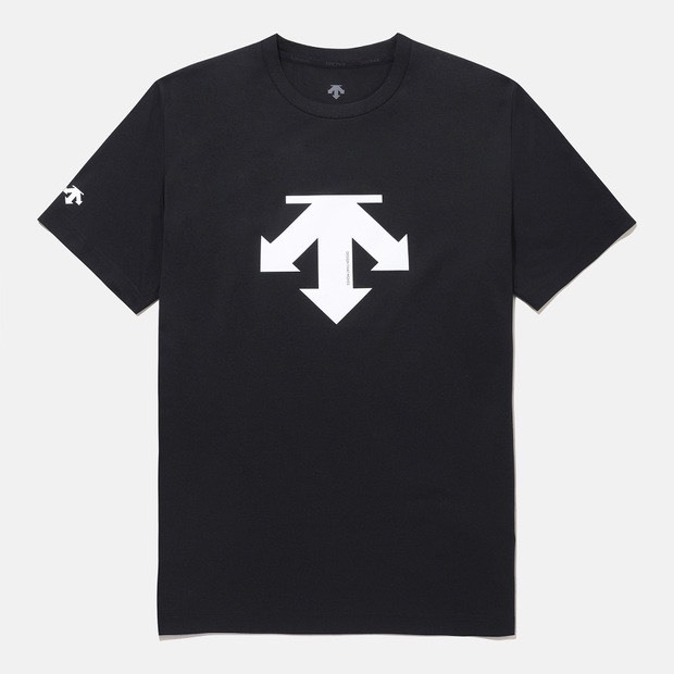 DESCENTE 迪桑特 經典大LOGO款 短袖 黑色