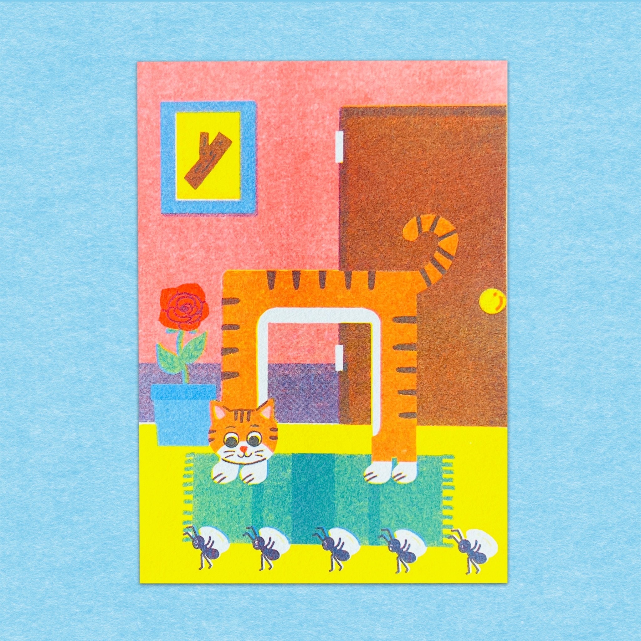 貓咪的「ㄇ」/孔版印刷明信片