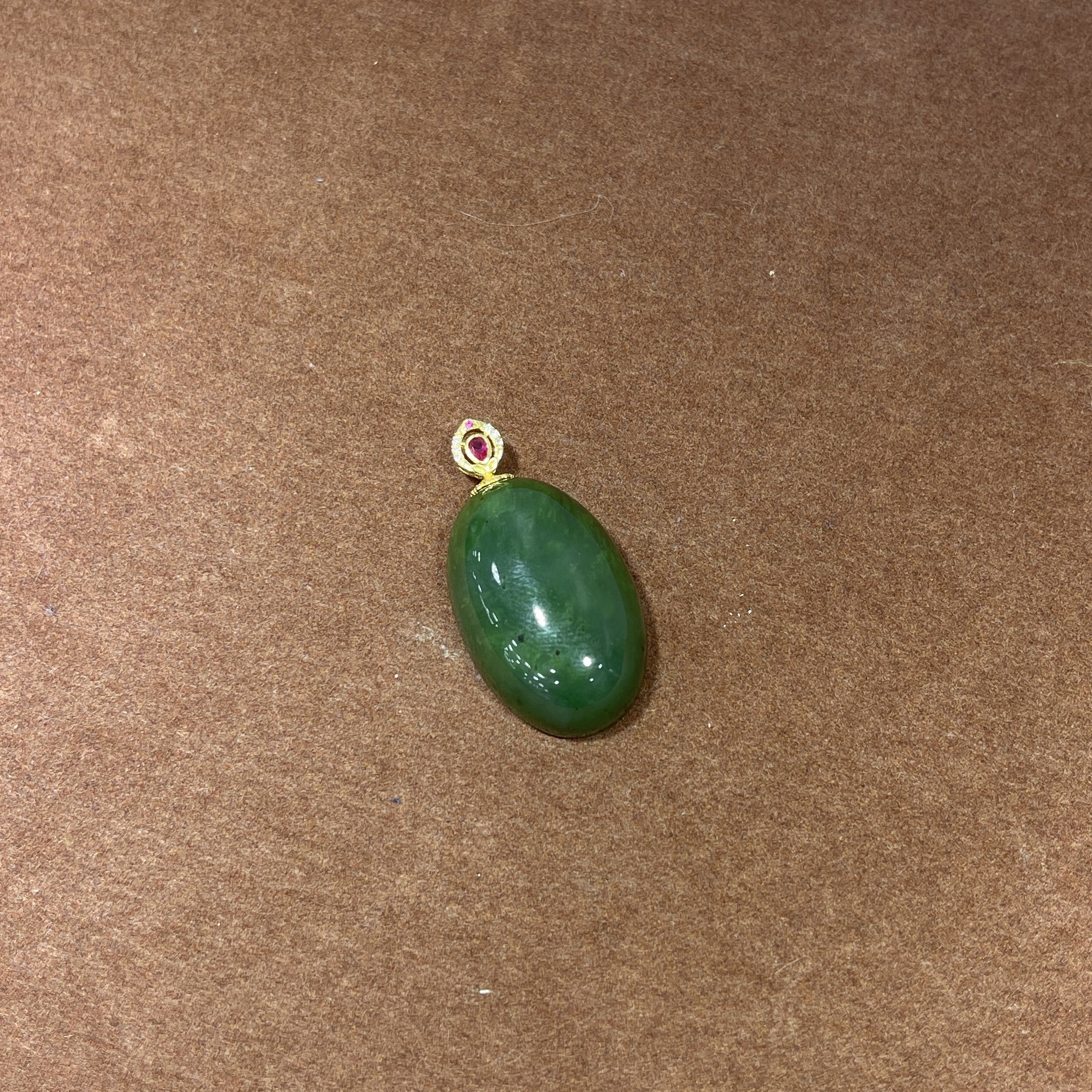 0901ht100-和田玉-銀鑲紅寶石鴿子蛋/個（A100）