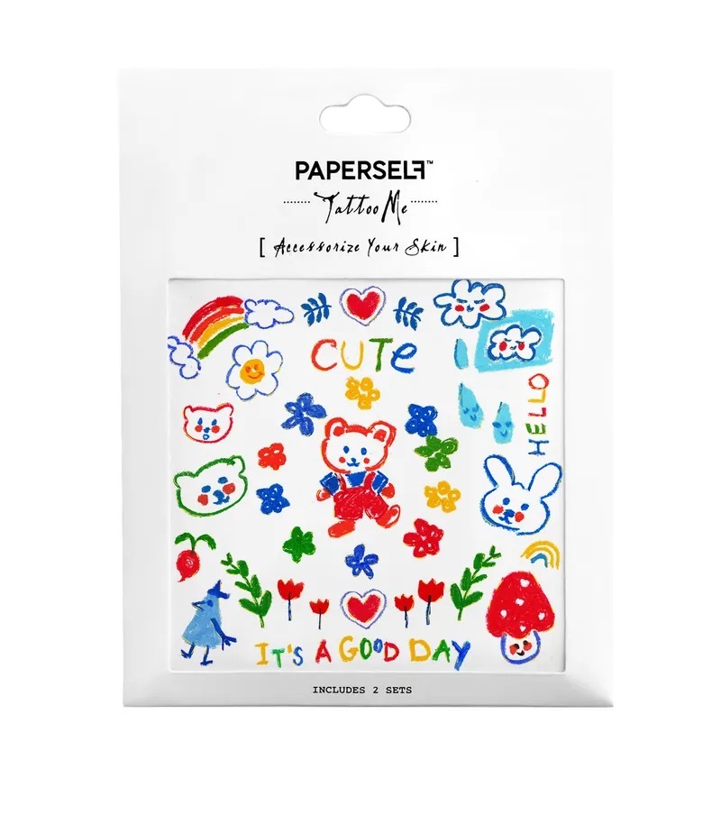 Paperself｜熊＆兔 好朋友 Kidult 刺青紋身貼紙