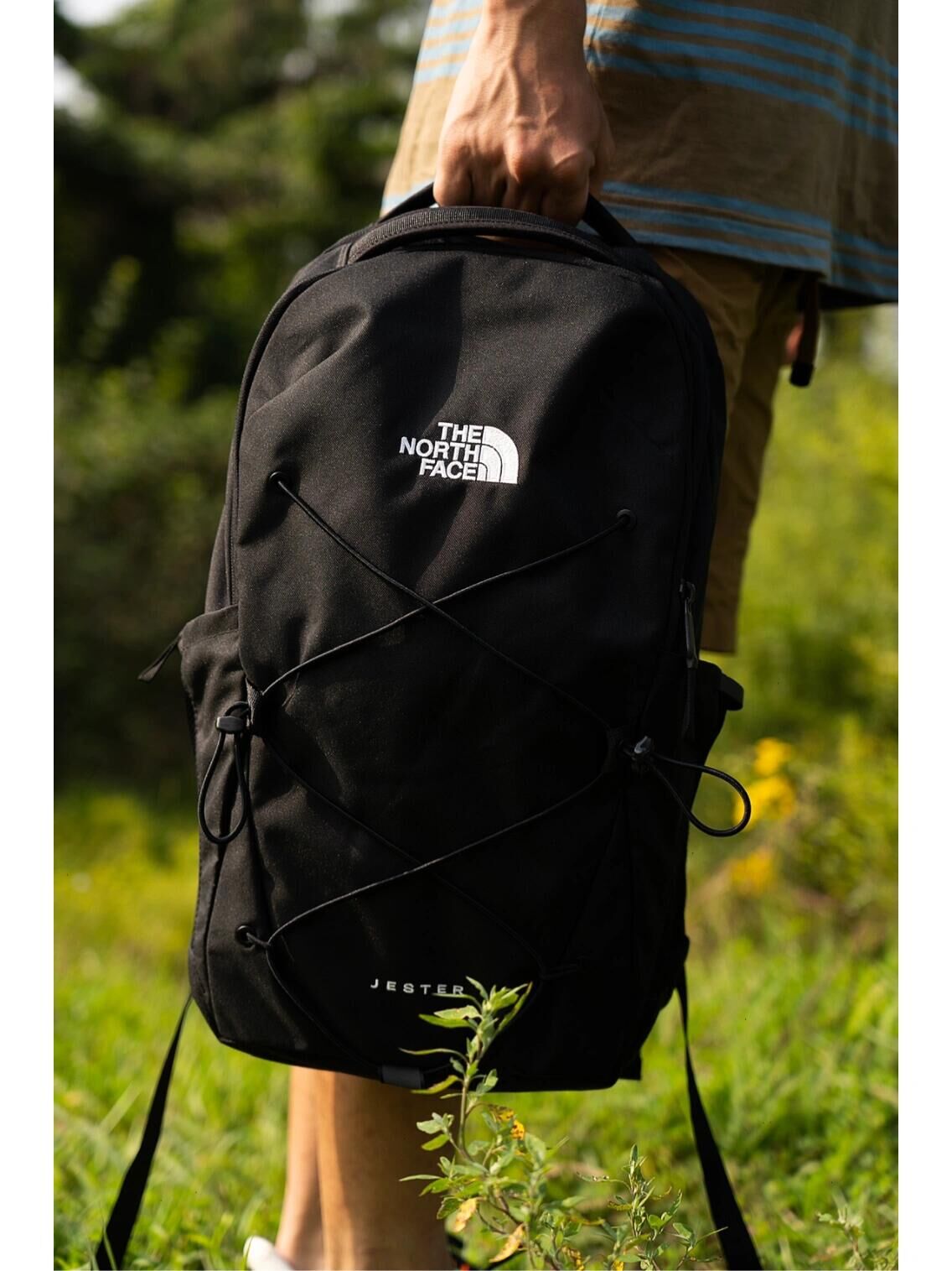 代購-北臉THE NORTH FACE Jester22L Jester 28L Logo 雙肩 戶外 後背包黑色