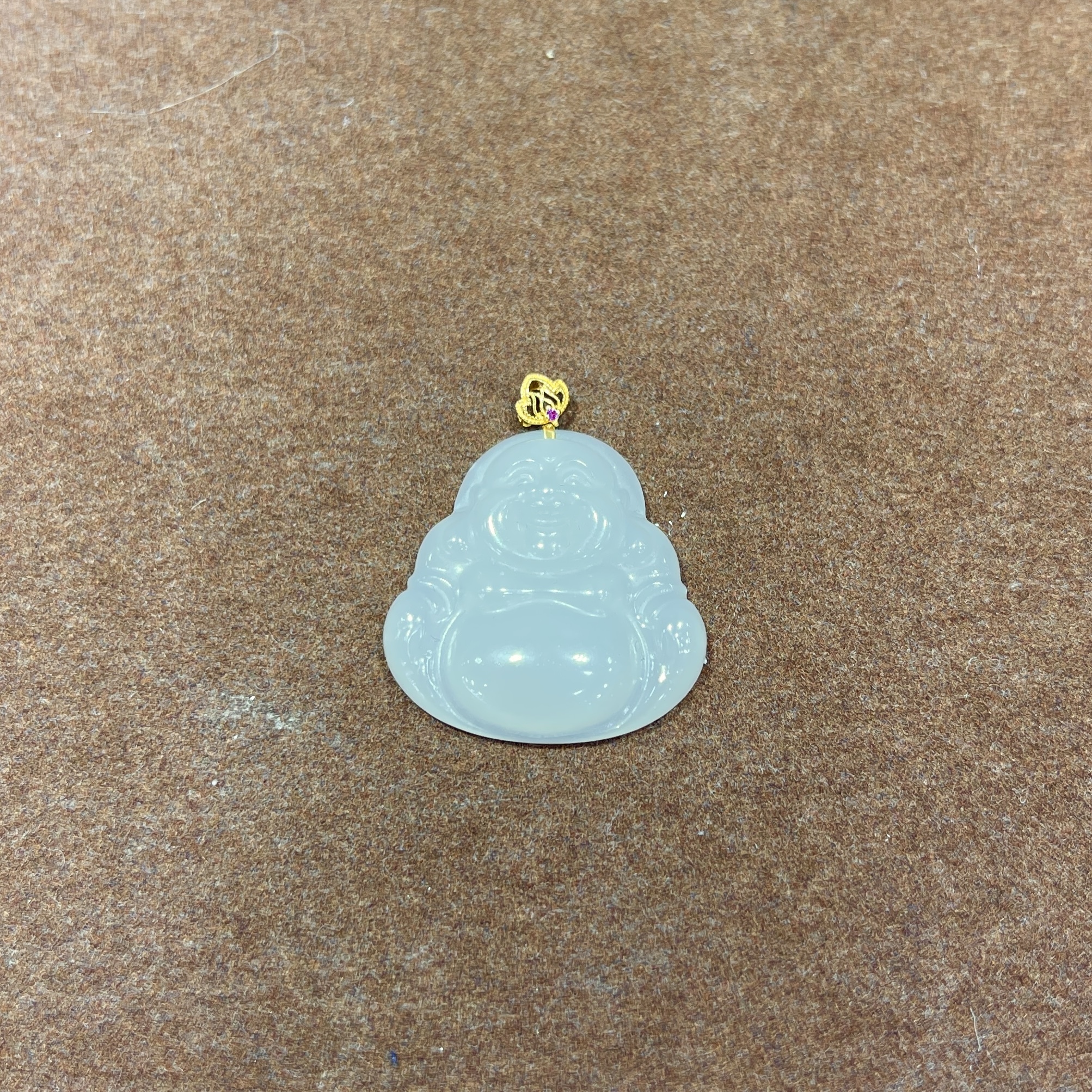 0901ht105-和田玉-18K小花蕊佛公/件（A105）