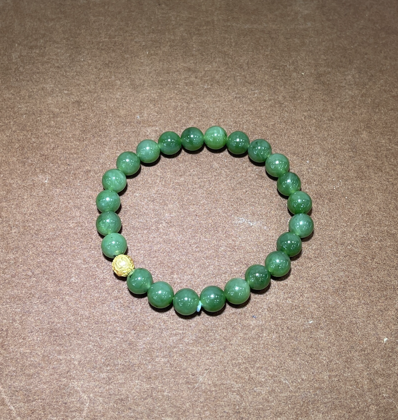 0901ht106-和田玉-8m六字真言手串/件（A106）