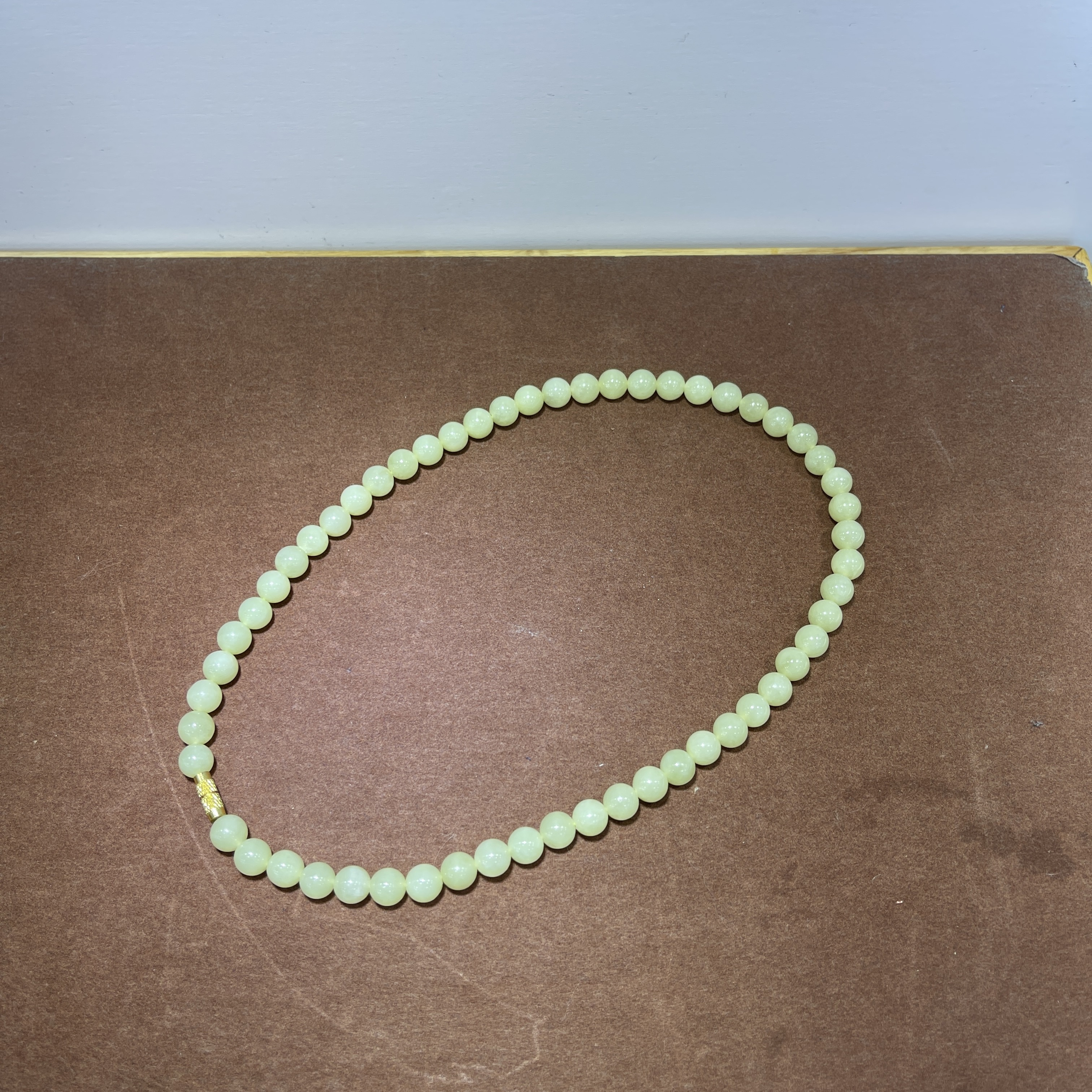 0901ht108-和田玉-8m黃口媽媽鏈/個（A108）