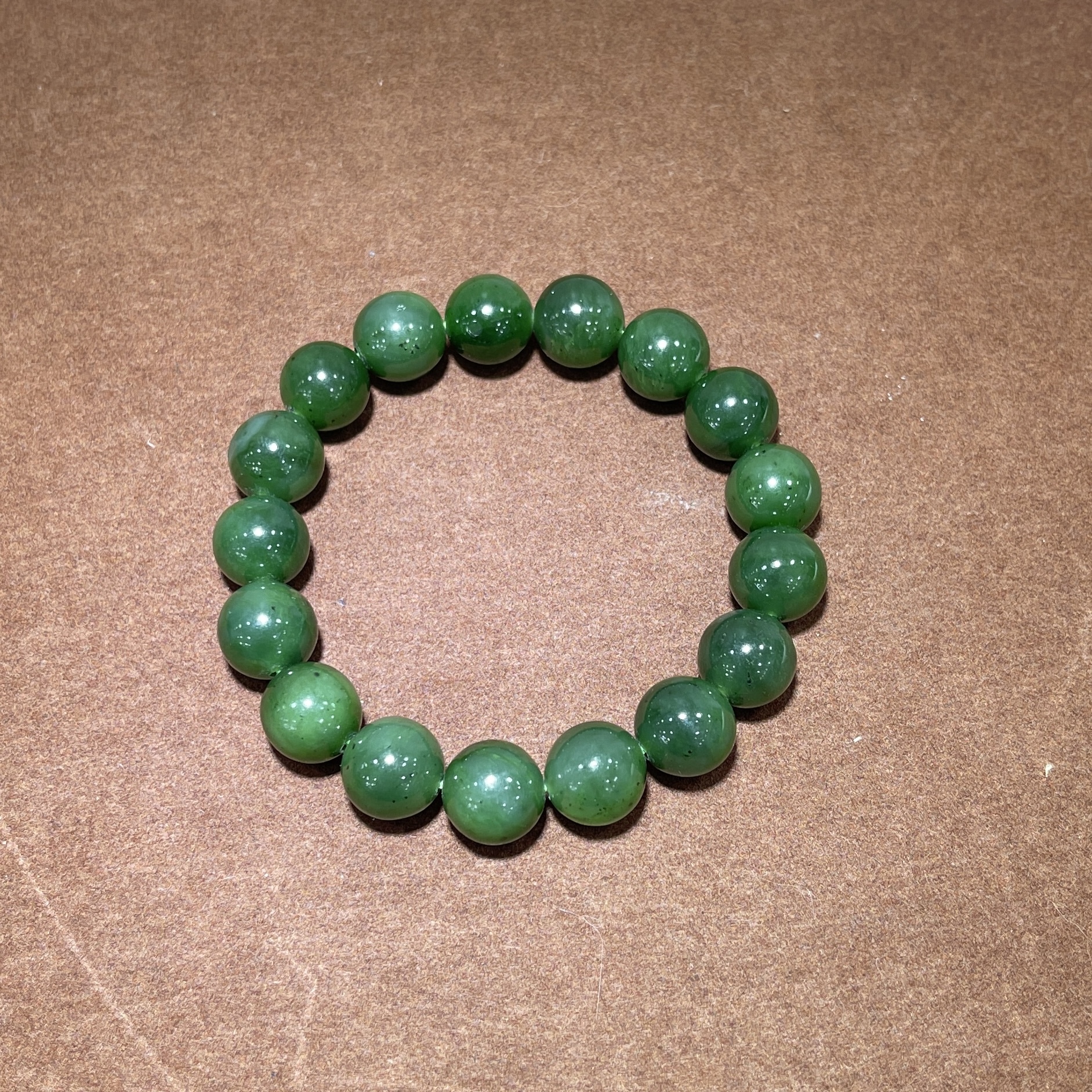 0901ht109-和田玉-12m北極玉手串/件（A109）