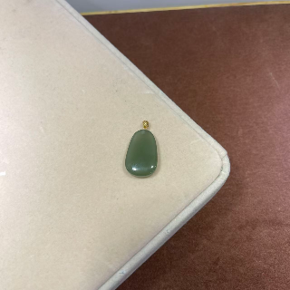 0901ht125-和田玉-18K和田玉吊坠/當日付款送配鍊(A125)