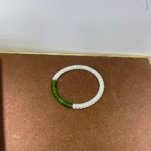 0901ht133-和田玉-白玉碧玉直切手串(A133)