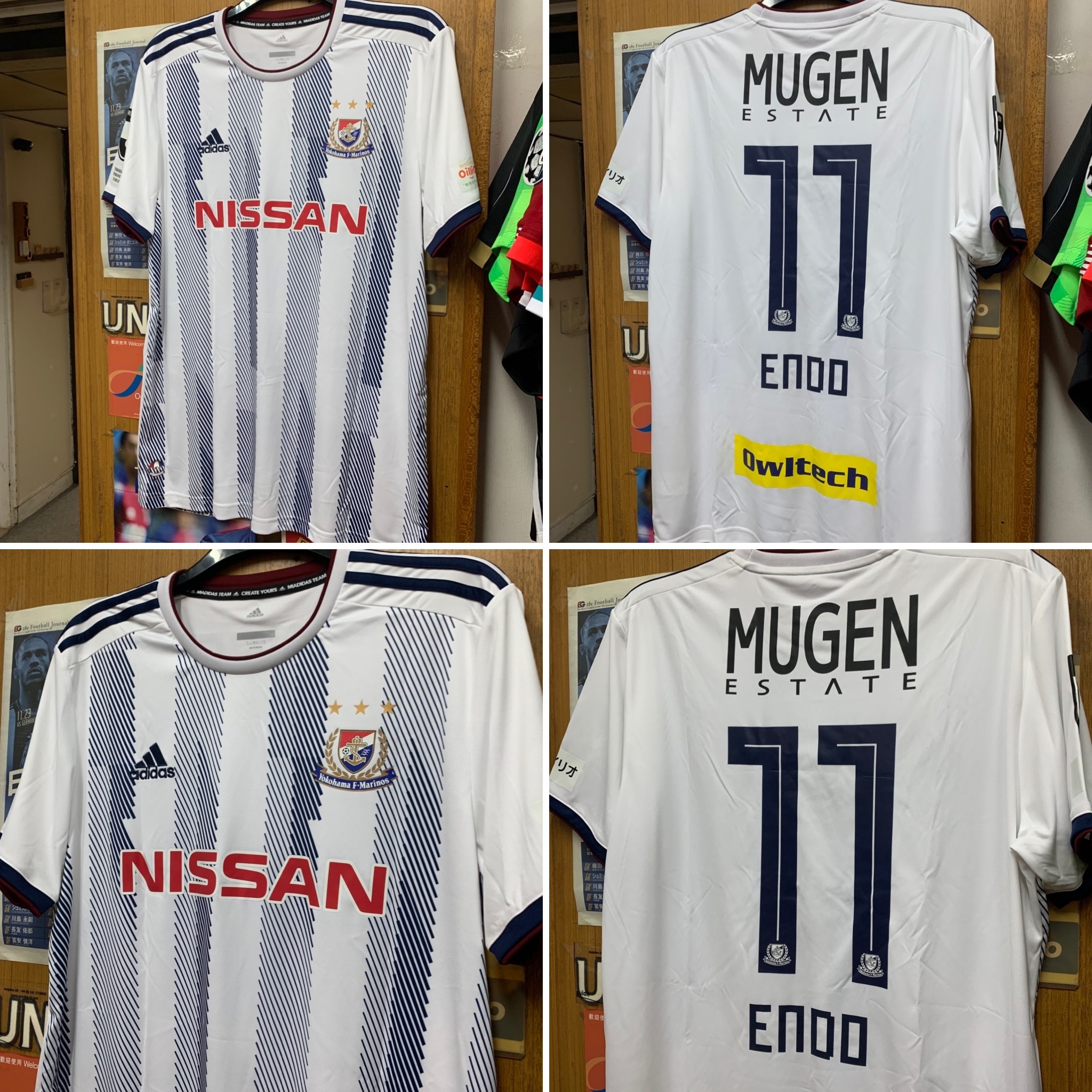 2019 Yokohama Marinos Away Shirt with 11 ENDO  [Used, 2XO 90% New]