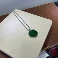 0901ht143-和田玉-钛钢圆牌圆头(A143)