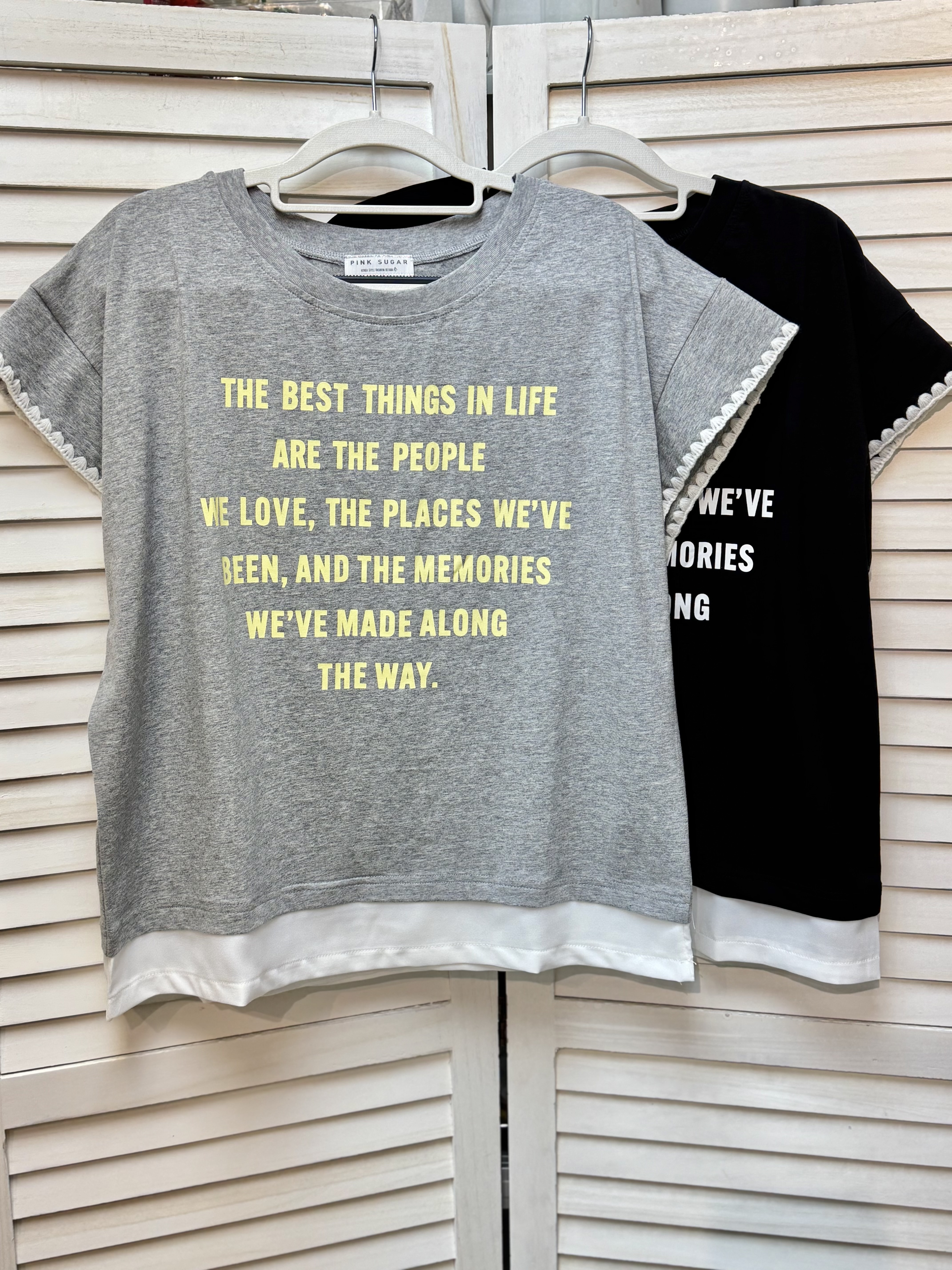 G14 字母併雪紡TOP 胸44 長22