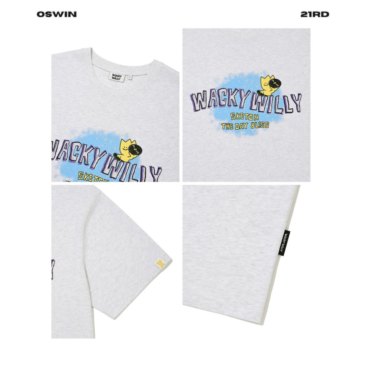 韓國 Wacky Willy 小飛人 漫畫風塗鴉短袖上衣