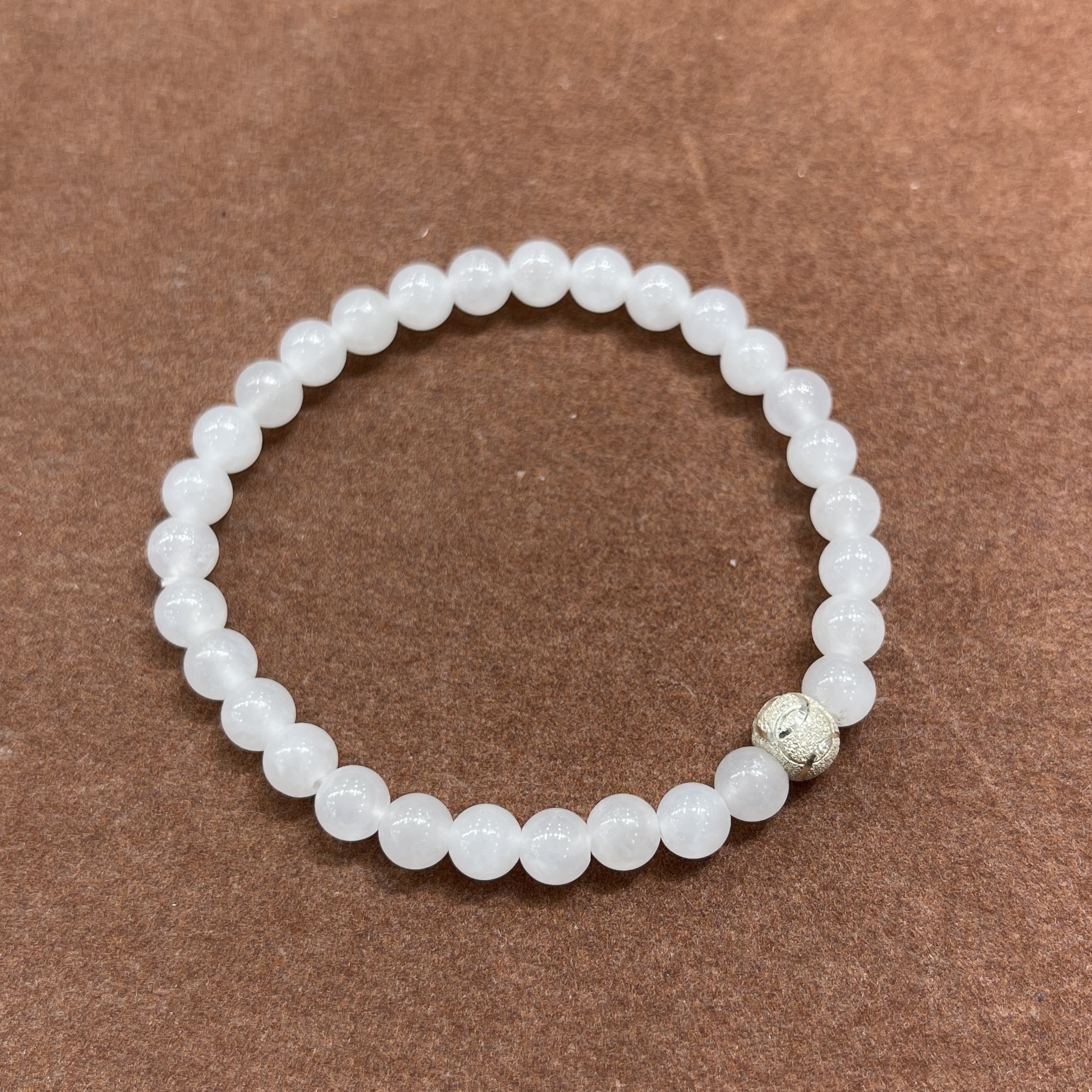 0901ht15-和田玉-6m白玉奧迪珠手串/個（福利）（A15）