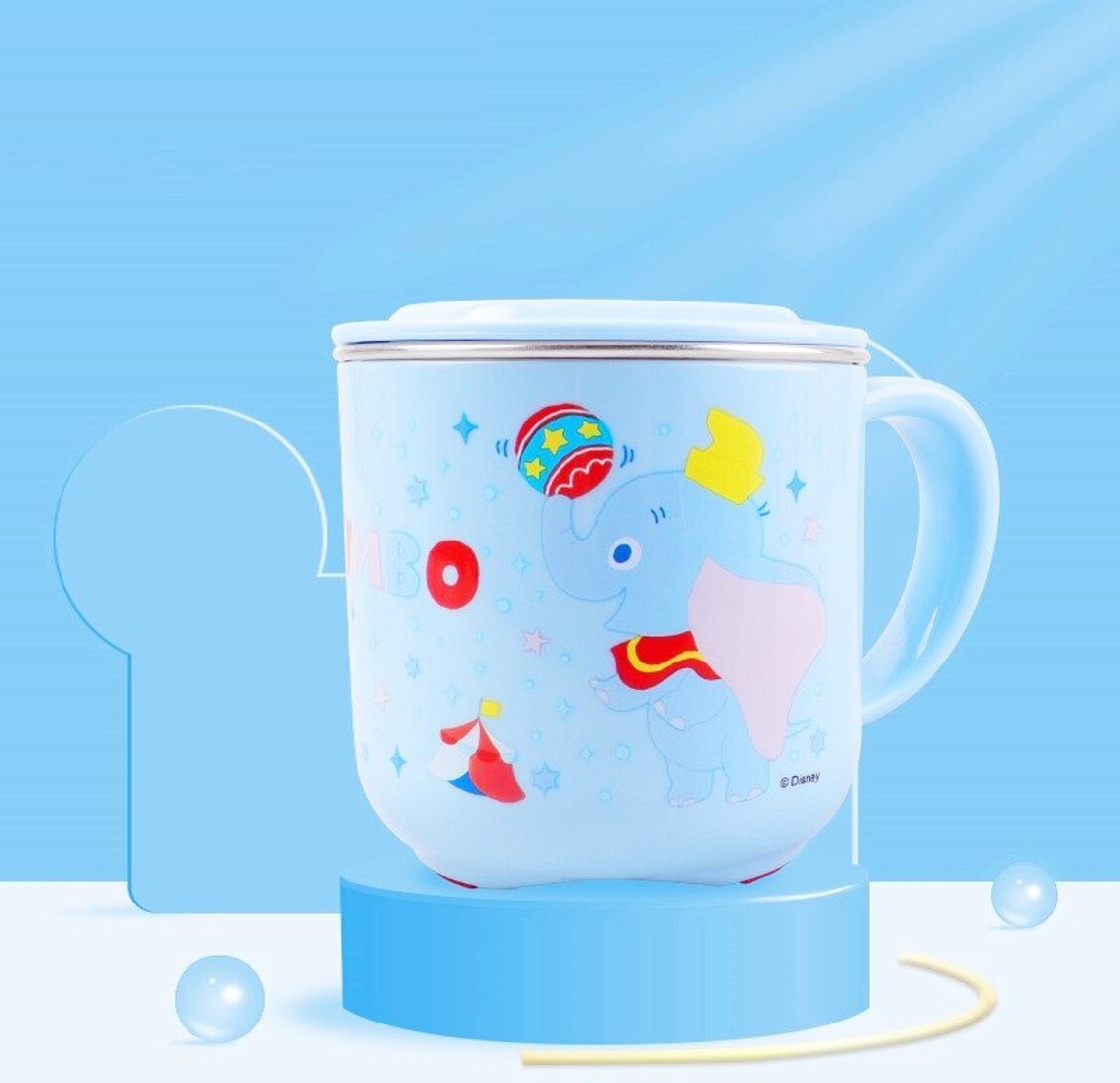 迪士尼小飛象| 不鏽鋼杯連蓋 (260ml) (吸管 | 直飲)