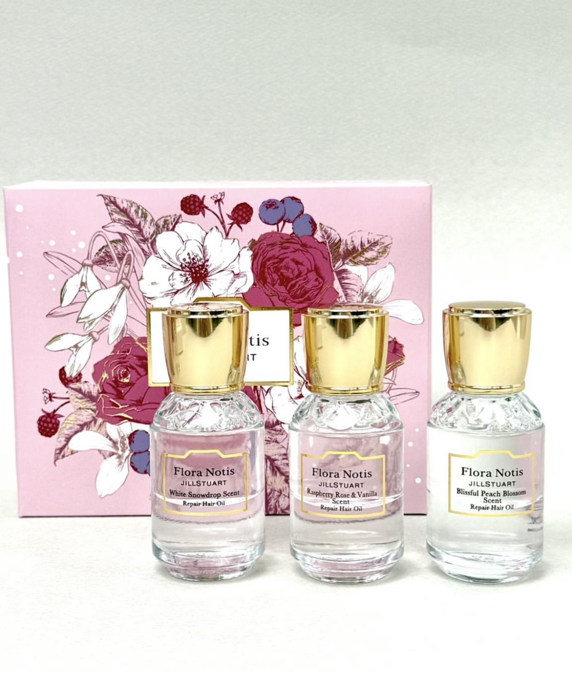 [限定] Flora Notis JILL STUART Winter Flowery Party Repair Hair Oil Selection 冬季花漾派對修護髮油套裝