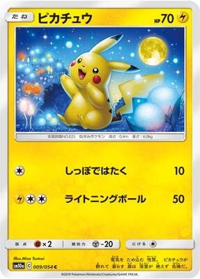 Pokemon card Pikachu sm10a 009/054 GG End 2019 Japanese Pokemon Card 比卡超
