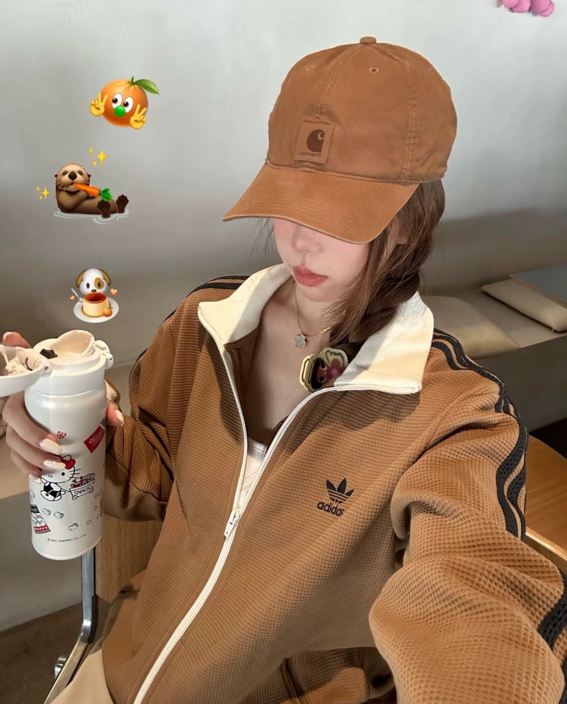 Adidas Originals TRACK TOP 華夫格 外套 棕色 KB8952