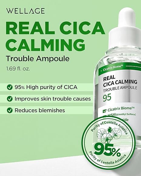 [S] BEAUTY DB WELLAGE REAL CICA CALMING 95 TROUBLE AMPOULE 50ML, 8809619272707 (SBU476)