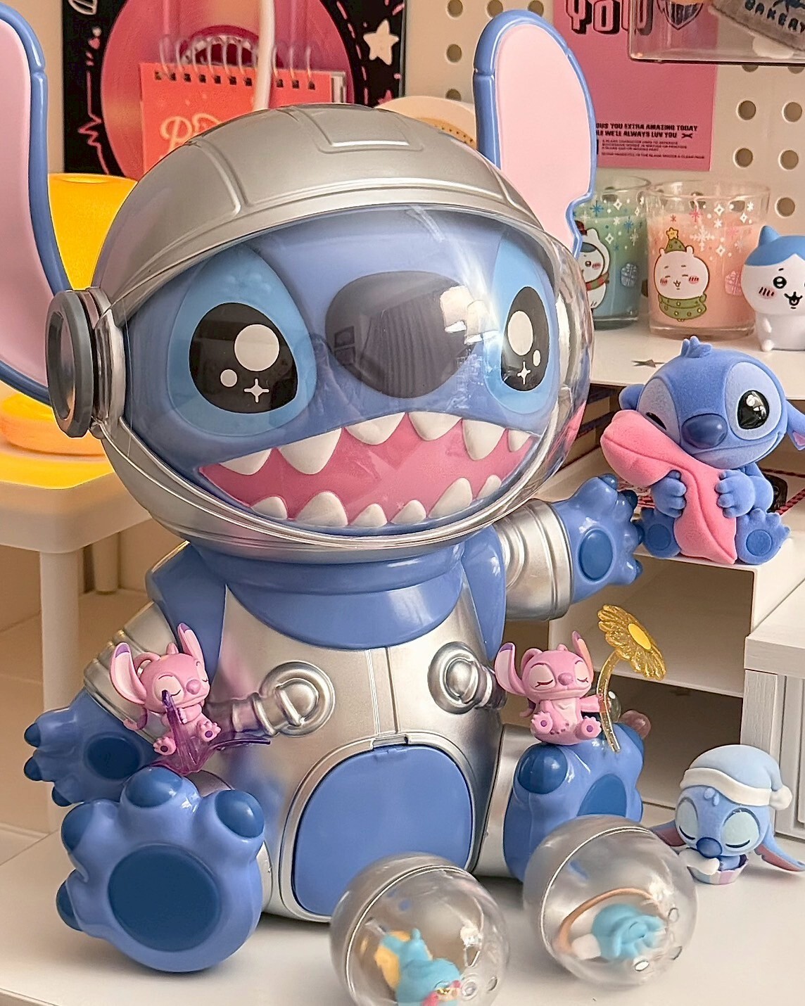 <正版授權>迪士尼 史迪奇扭蛋機 公仔 擺件