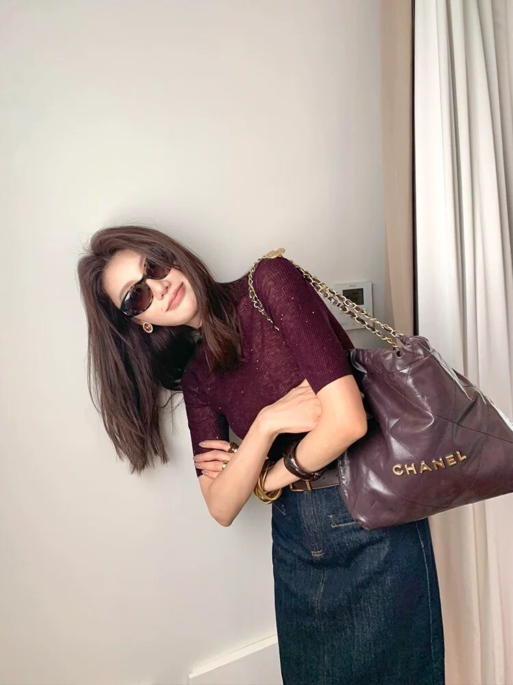 微閃亮片立領合身針織上衣-S-M / 5色 (Elegant & Love)