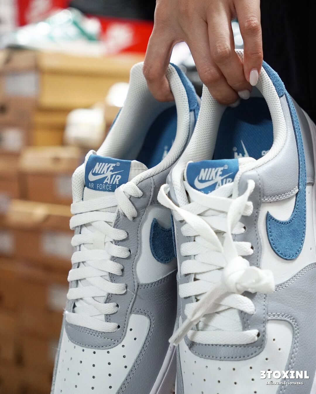(預訂) Nike Air Force 1 Low - Grey White Blue