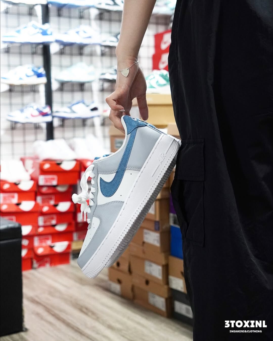 (預訂) Nike Air Force 1 Low - Grey White Blue