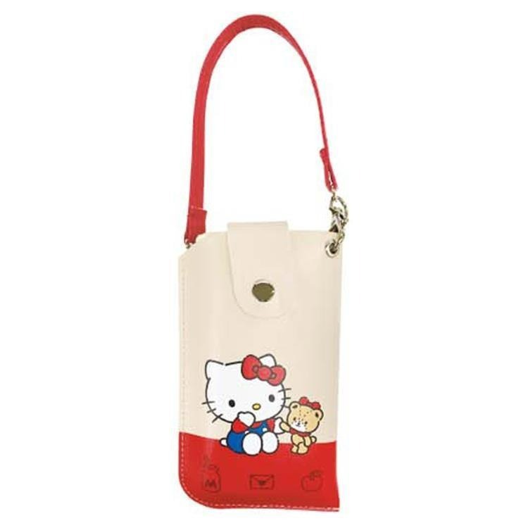 日本 Sanrio Hello Kitty 復古款眼鏡收納掛袋