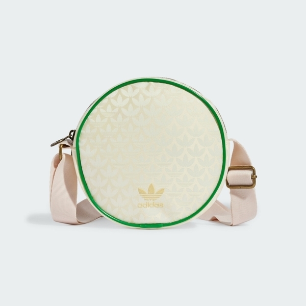 Adidas 愛迪達 Round Bag IS3008 側背包 斜背包 肩背 圓形包 米 粉綠