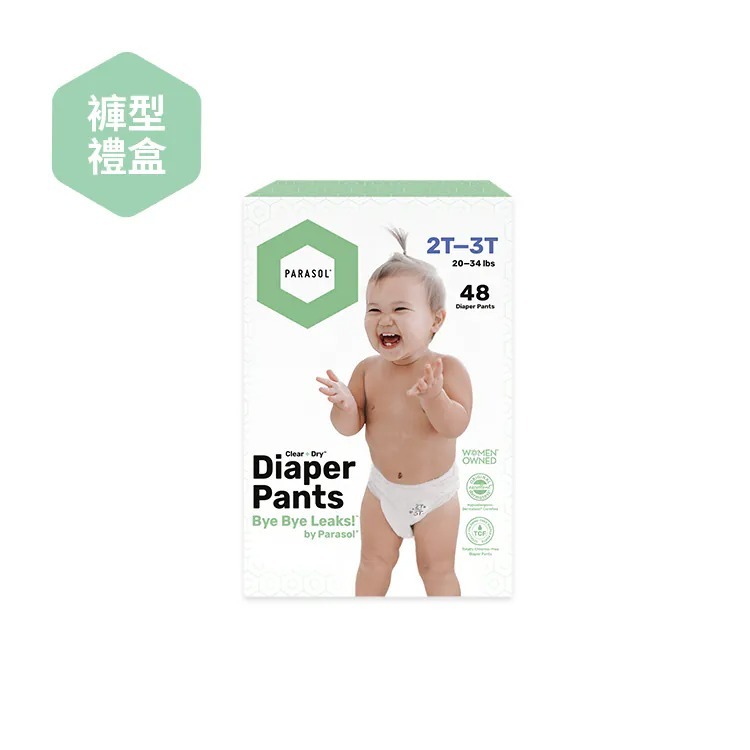 PARASOL Clear+Dry™ 新科技水凝果凍褲 禮盒組 (褲型尿布L-XXL)