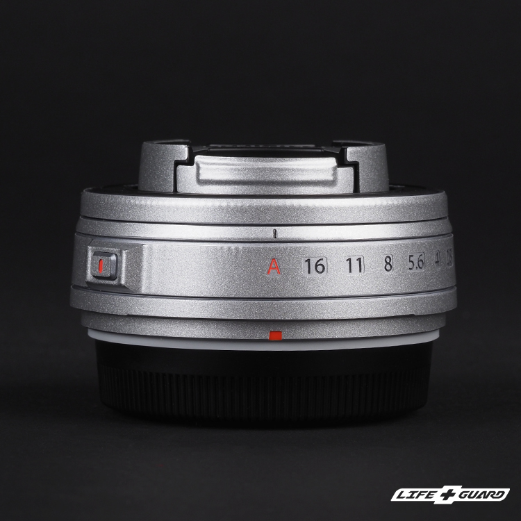 LIFE+GUARD 鏡頭貼膜安裝示意，適用FUJIFILM XF 23mm F2.8 R WR