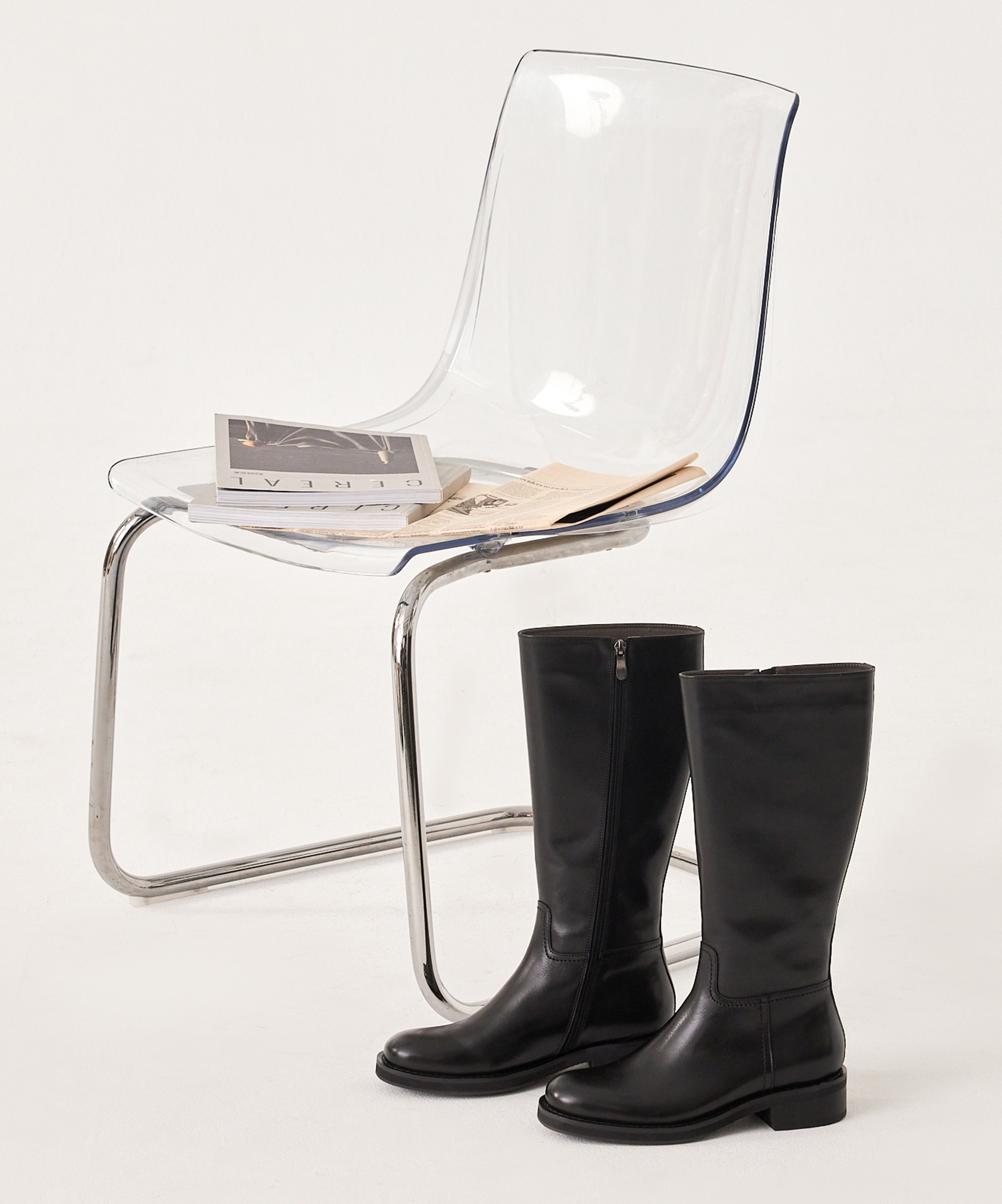 Agnes 打蠟真皮長靴