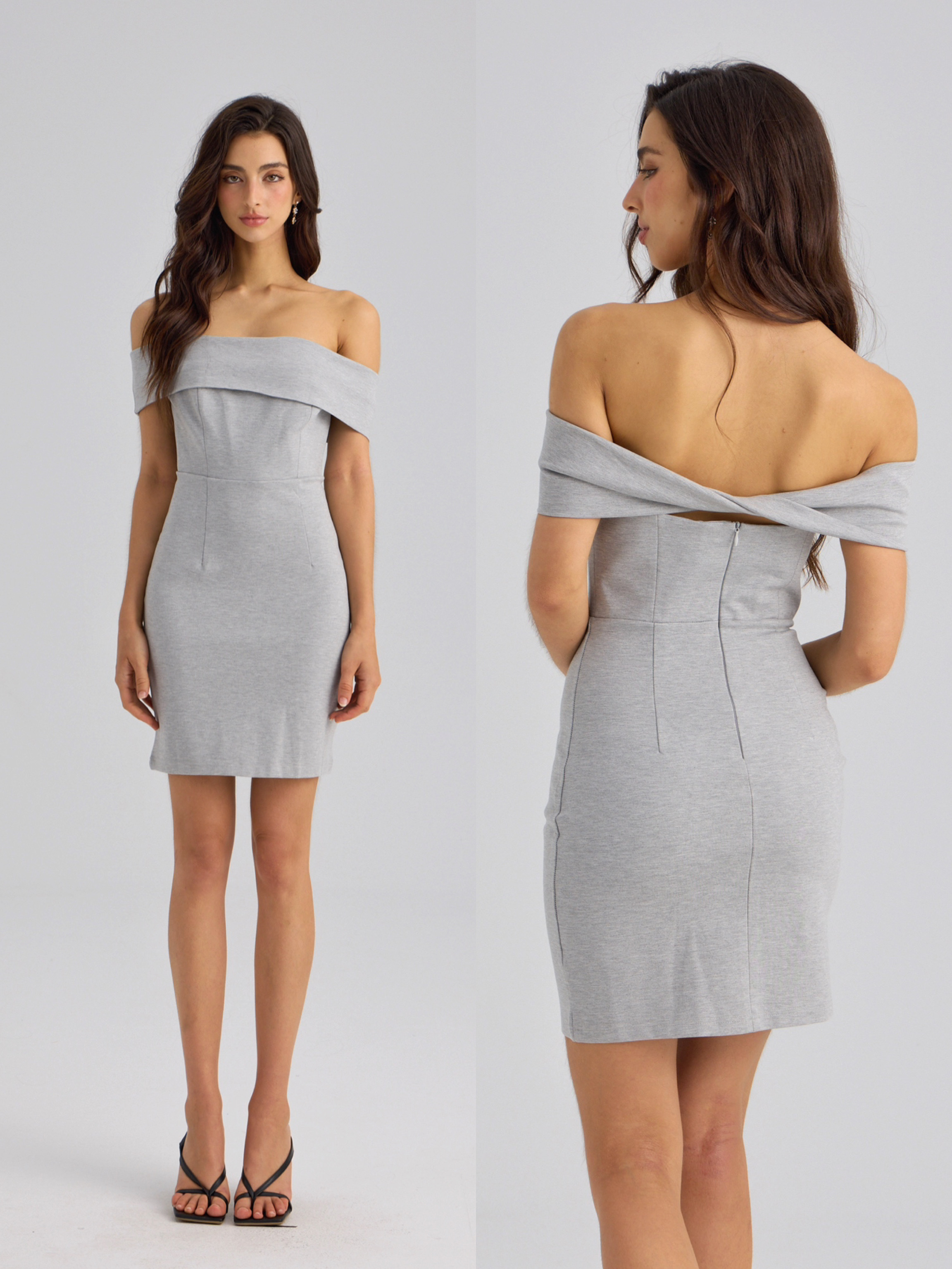 Brandy 平口後扭結棉質短裙