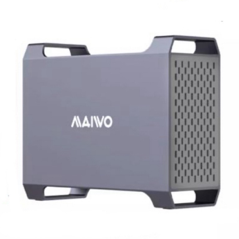 MAIWO 3.5吋 02Bay 10G Type-C 磁盤陣列硬碟外接盒 雙槽陣列盒 四種RAID模式 帶風扇