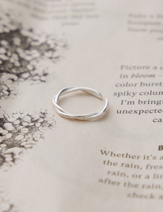 【925純銀】溫柔交織可調式戒指