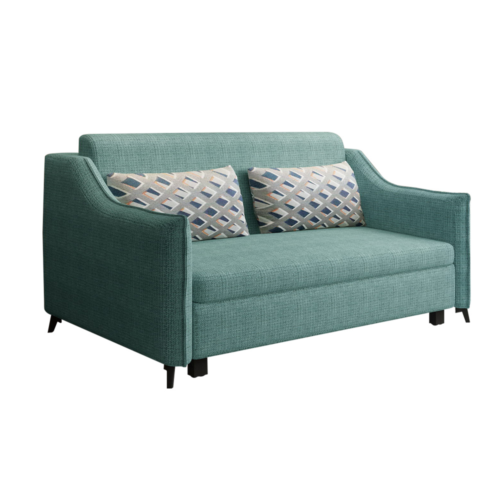 羅旺綠色布沙發床組/雙人椅/二人座(贈抱枕)