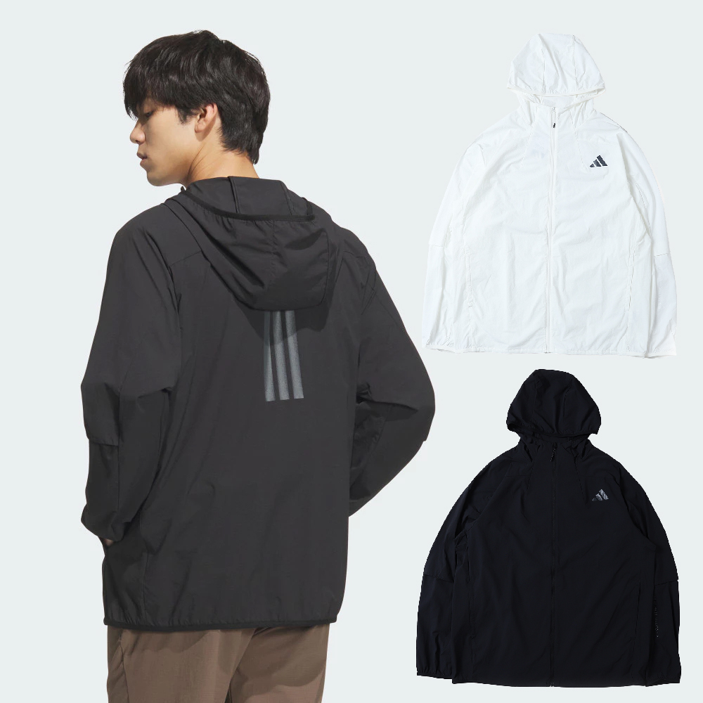 男款 ADIDAS TH LW WV JKT 白 黑 防撕裂 防潑水 輕量 拉鍊 連帽外套【KB5157/KB5159】