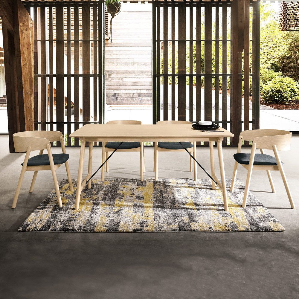 羅米斯5.3尺北歐風餐桌椅組(一桌四椅)