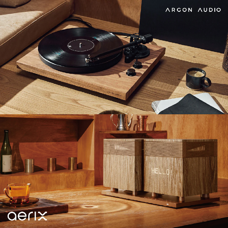 【 精選組合優惠｜Aerix Duet MK3 藍牙音響 + Argon TT2 黑膠唱盤 】