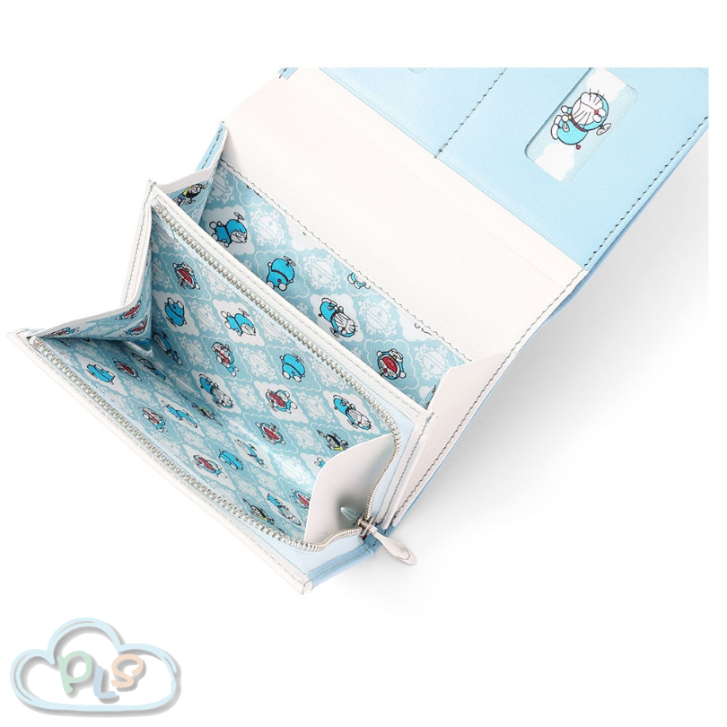 日本製 短銀包 多啦A夢 小学館百貨店×THINly 藍色 #22835-1