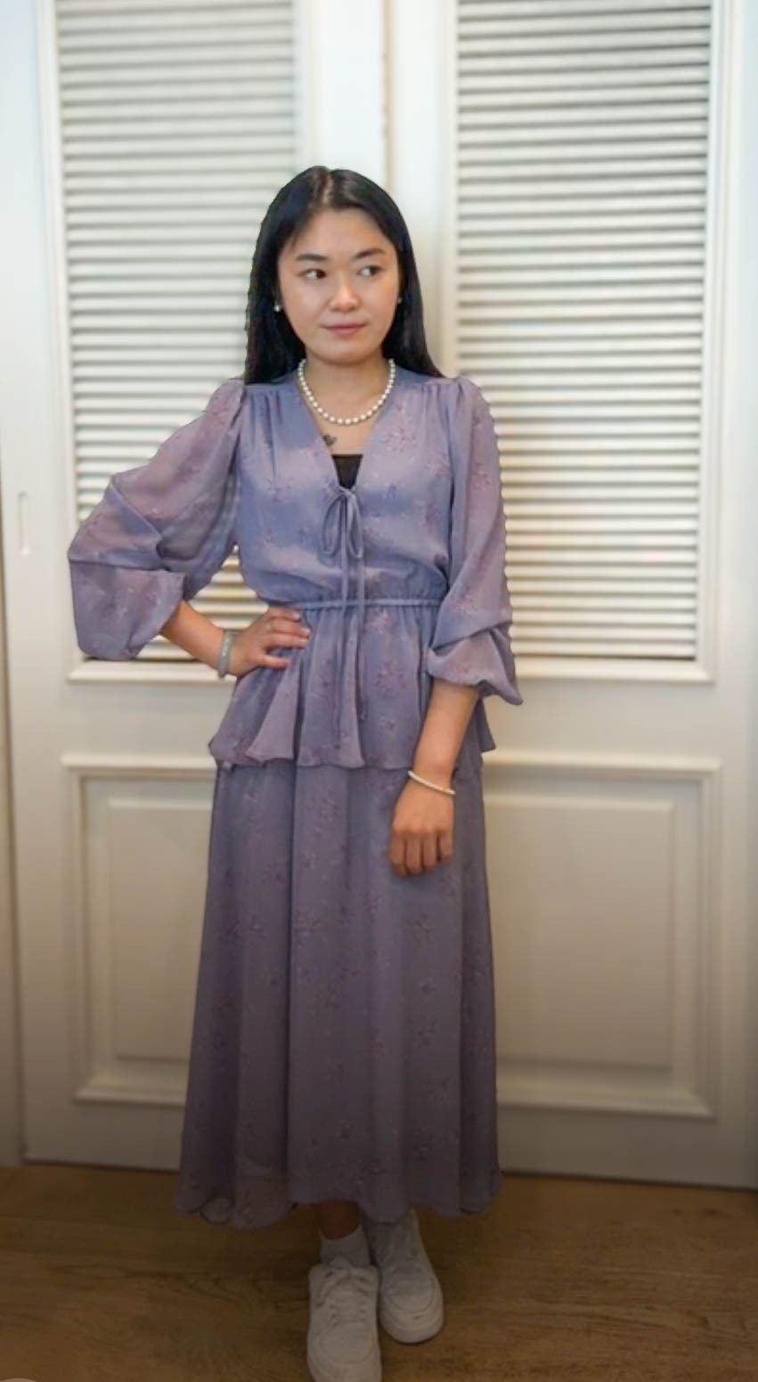 🥰PM_K3935  ▶️ v領 綁帶 兩件式洋裝 👉B:86cm W:60-80cm H:cm L:118cm