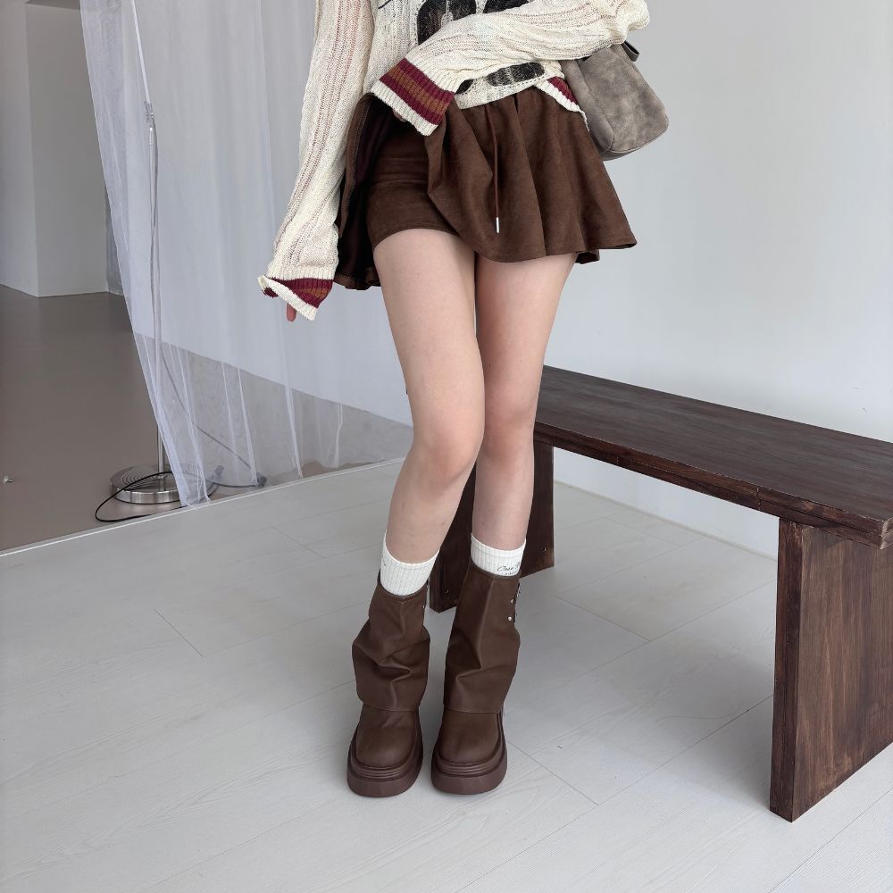 【磨砂質感軍靴 】DOMISS內增高短靴  馬丁靴-2色 軍靴 靴子 短靴 中筒靴(現+預)