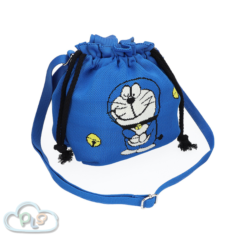 現貨索繩肩背包 多啦A夢 DORAEMON STORE 藍色 #40107-1
