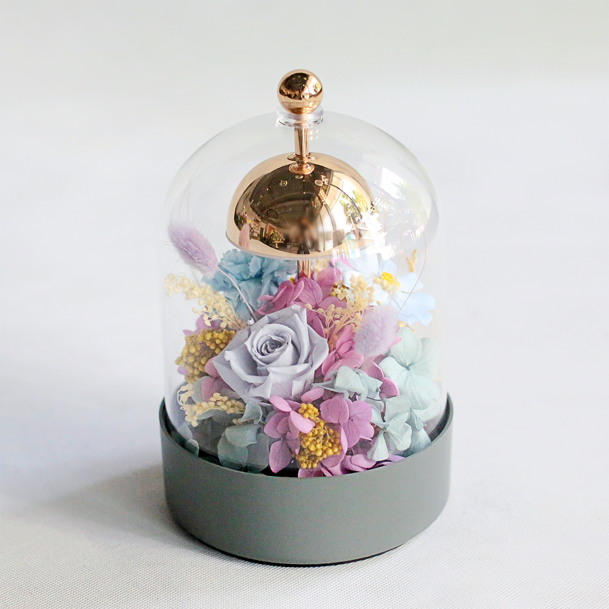 風鈴玻璃盅檯燈 - 迷霧灰