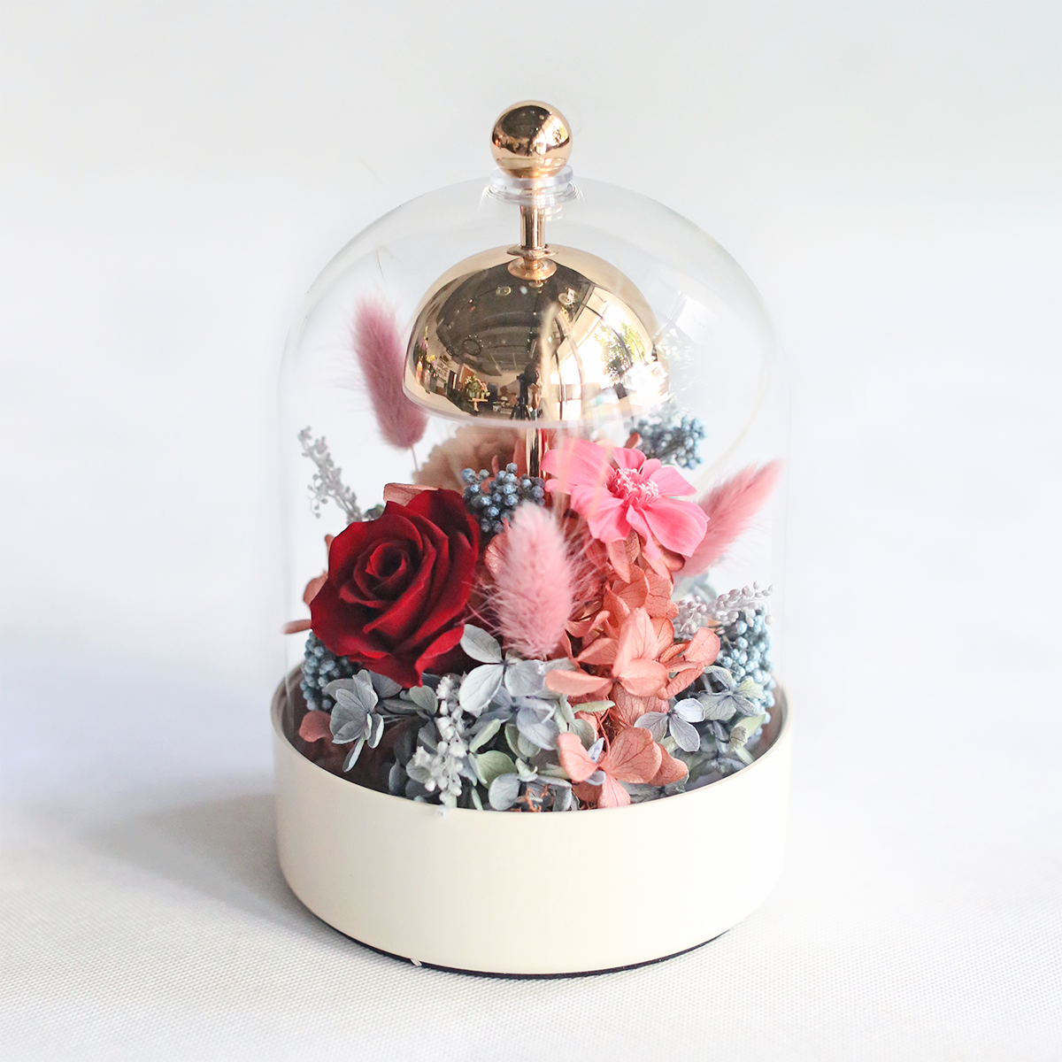 風鈴玻璃盅檯燈 - 爵士白