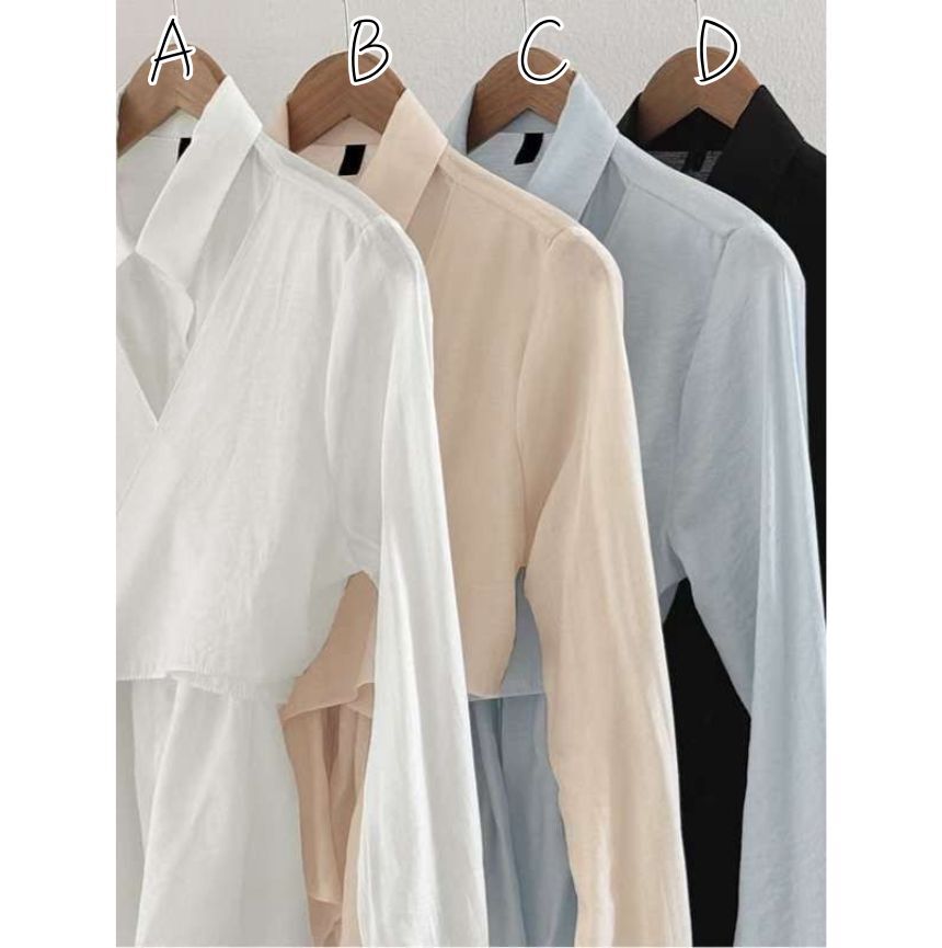 TOP#14594🤎文藝布幕瘦腰上衣