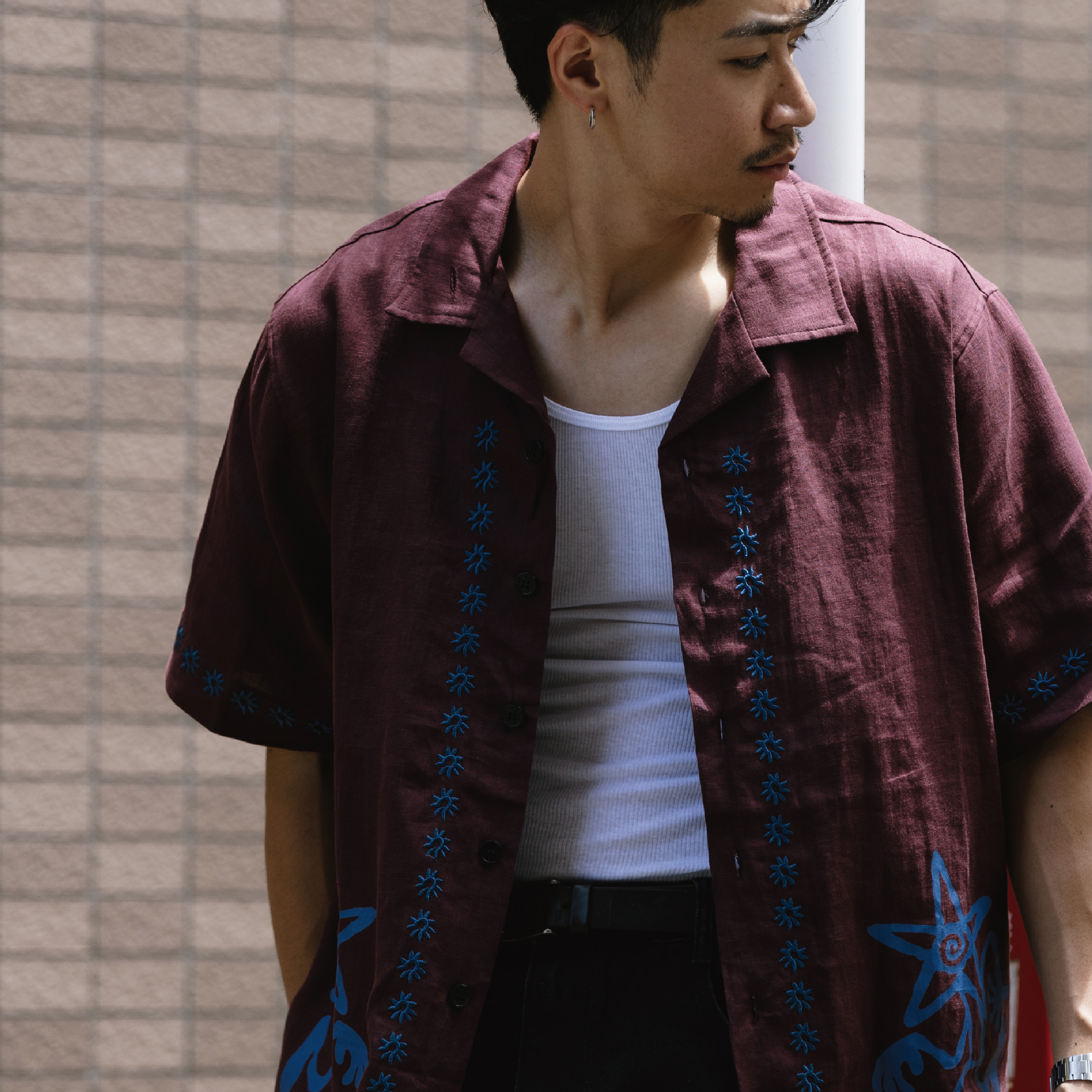 WODEN® Starman Shirt 星星刺繡塗鴉短袖襯衫