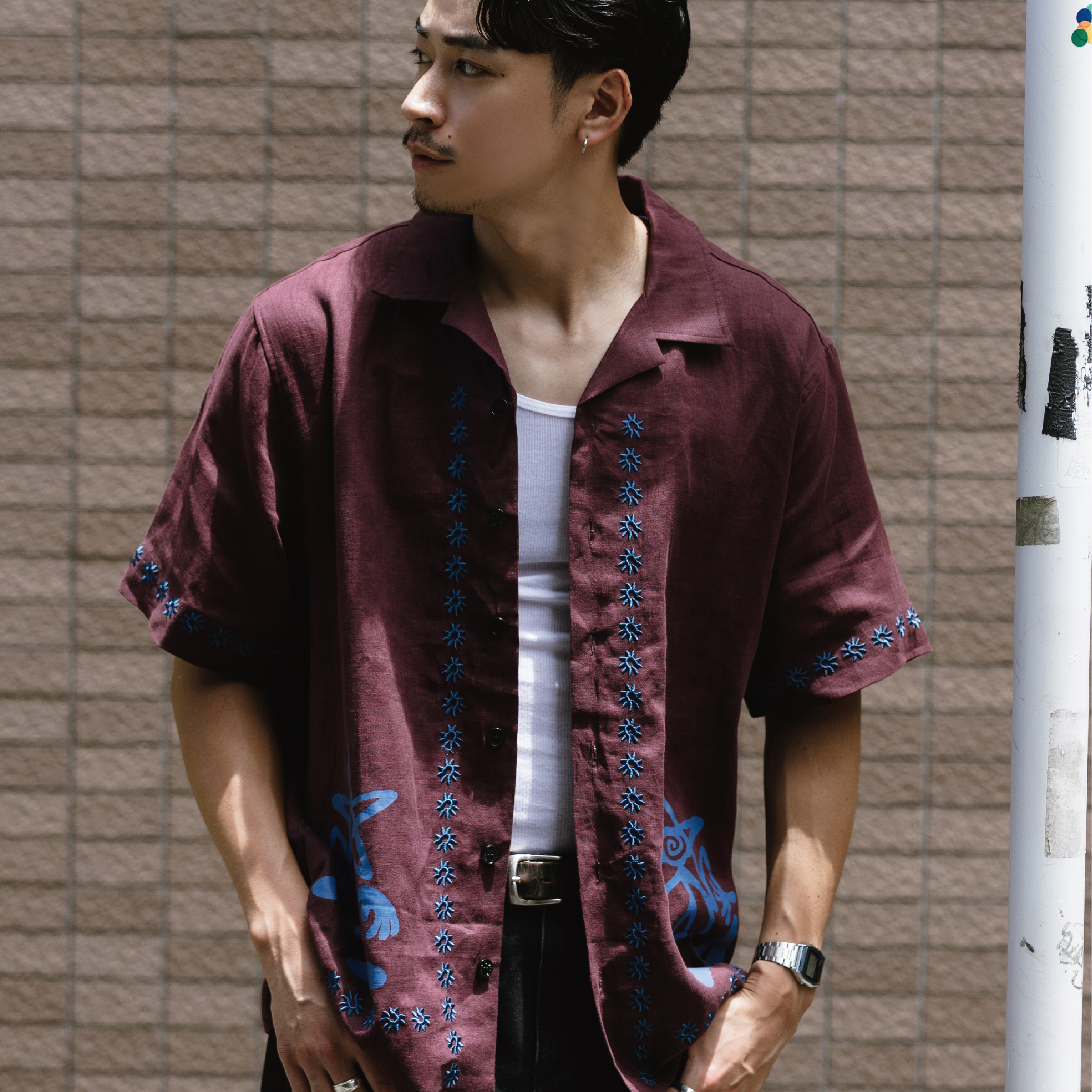 WODEN® Starman Shirt 星星刺繡塗鴉短袖襯衫